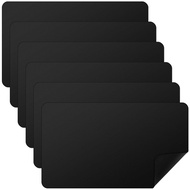 6 Pcs Black Card Game Mats 24 x 14 Inch Smooth Table Card Playmat Board Game Table Mat Compatible wi