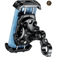 Kaedear Motorcycle Smartphone Holder with Shock Absorption—Fits Smartphones Up to 17 mm Thick—KDR-M2