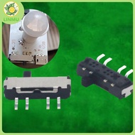 [LINMU] 10Pcs 4 Pin Mini Slide Switch On-OFF 3Position Micro Slide Toggle Switch Miniature Horizonta