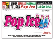 STIKER KACA GEROBAK TULISAN POP ICE