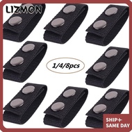 LIZMON 1/4/8Pcs Belt Keeper  Sports Double Snaps Heavy Duty