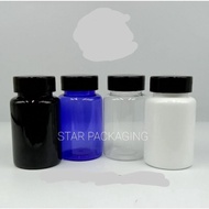 120ml Capsule Bottle PET Capsule Bottle Plastic Bottle Black Cap 120ml Medicine Bottle