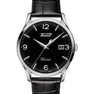 TISSOT T118.410.16.057.00 T1184101605700 Men's Watch HERITAGE VISODATE 40mm leather black arabic index *Original