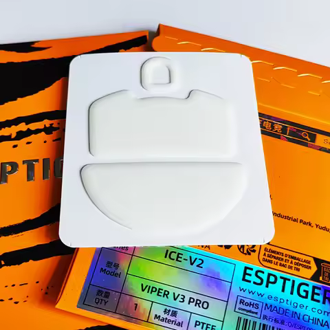 Original Esports Tiger ICE V2 Mouse Feet Mouse Skates For Razer Viper V3 PRO White Arc PTFE Mice Fee