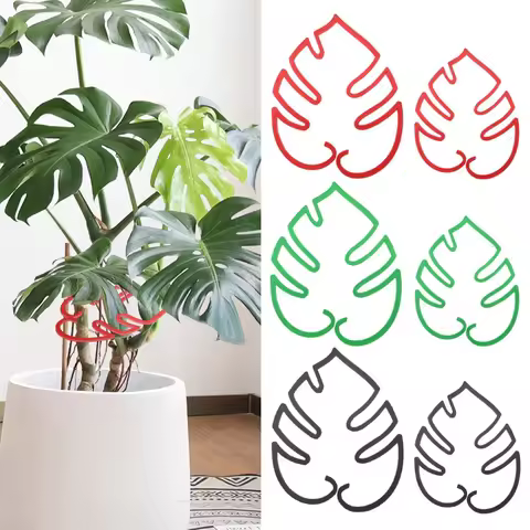 1/2/4pcs Plastic Climbing Support Frame Plant Fixing Clipsfor Alocasia Monstera Vine Monstera Shape 