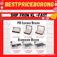 cute watch ○Aluminium / PU Leather Watch Case Box 6 10 12 20 24 Slot