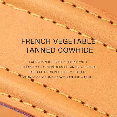 CRAZYSMITH Vachetta Leather Bag Strap Replacement for LV VIVA CITE PM MM Top Layer Cowhide Underarm 