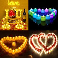 [SG SELLER FAST DELIVERY] 12 x Candles / 24 x Candles Tealight Led Tea Light Flameless Wedding Battery Includ