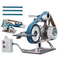 Belt Grinder Sander, 30 x 1-Inch Variable Speed Belt Polisher with VFD, 550W Polishing Grinding Mach
