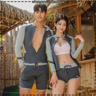 two piece set swimming suit woman man Couple swimsuit woman men Beachwear swimwear women long sleeve