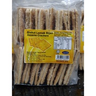 Biskut Lemak Bijan Sesame Crackers HALAL 芝麻苏打饼 芝麻饼干 香脆饼干 马来西亚零食 340g