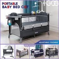 HC Multifunctional Portable Infant Baby Travel Cot Bed Double-deck Playpen Babycot Upgraded Baby Bed