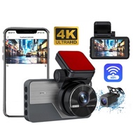 Acroder Dashcam Car WiFi GPS 4K 2 Lens Screen Night Vision 24H Loop Recording (3")