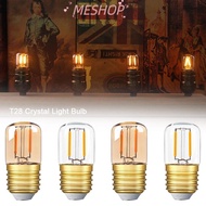 MESHOPMY LED Light Bulb, Warm White Incandescent T28 Crystal Light Bulb,  E26 E27 2200K 1W Light Bul