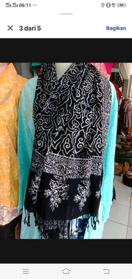 Syal Selendang Katun Batik Katun Paris