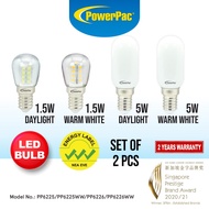 PowerPac 2X Cooker Hood Bulb, LED Bulb 1.5/5W E14 Day Light/Warm White (PP6225/PP6225WWW/PP6226/PP6226WW)