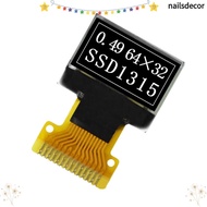 NAILSDECOR OLED Screen Display, SSD1315 Drive IC 0.49 inch OLED Screen Board, inteligente I2C Interf