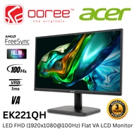 ACER 21.5" EK221QH 100HZ/1MS / EK220Q 75HZ/5MS LED FLAT FHD (1920x1080) VA PANEL FLAT LCD MONITOR (I
