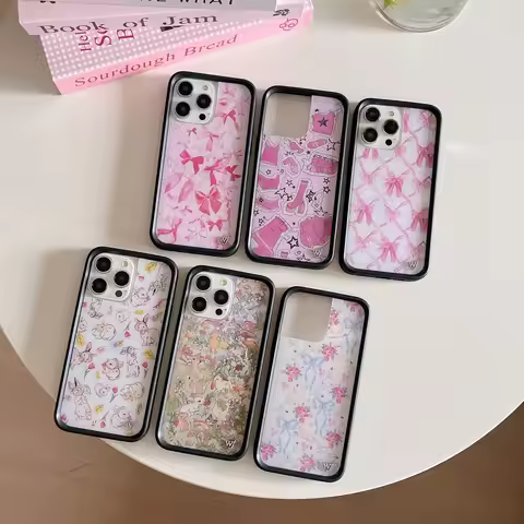 Wildflower 3D Heart Love Flower Cherry Cake Case For iPhone 15 14 13 12 16 Pro Max WF Fashion Girl B