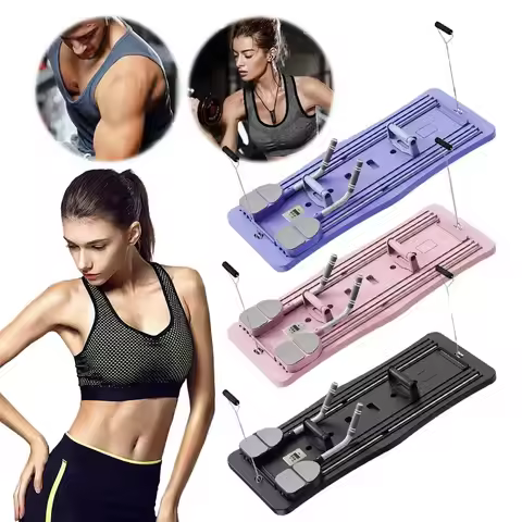 5 in 1 pilates board push up Intelligent Counting Automatic Rebound Multi Pilates Reformer folding F