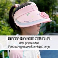 Summer Hat For Kids Girl Boy Beach Outdoor Anti UV Empty Top Fan Hat