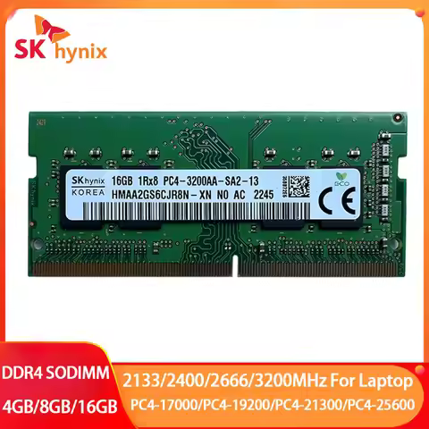SK Hynix Memory Laptop RAM DDR4 4GB 8GB 16GB 3200AA 2400T 2133P 2666V 3200MHz SODIMM PC4-21300 19200