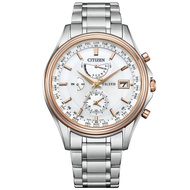 Citizen AT9134-68W Men's Exceed Wristwatch, Silver, rose gold, Bracelet Type