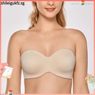 Braplux 40 Cup C B 44 42 38 36 34 White Skintone Nude Strapless Bra Tube Plus Size Bra For Woman Wit