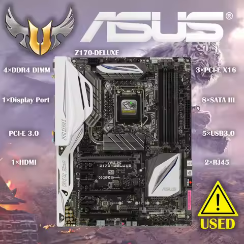 LGA 1151 Asus Z170-DELUXE Motherboard DDR4 64GB i7 i5 i3 PCI-E 3.0 M.2 Desktop Z170 HDMI-compatible
