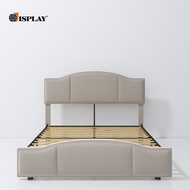 【SG Sellers】Fabric And Solid Wood Bed Frame Queen King Bed  Double Master Bedroom Bed Single Bed