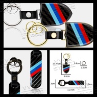 1Pcs Carbon Fiber Car Keychain Zinc Alloy Keyring Accessories For BMW M 1 2 3 4 5 7 E46 E36 E34 F10 