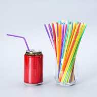 Bendable Color Once Straw Soda.** cm Long Drink Commercial Listening Cola King Laoji Bendable color 
