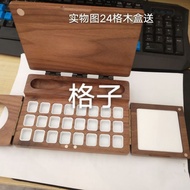 24 Grid Pearlescent Watercolor Paint Box.Twoml Solid Pigment Coloring Box.Portable Manicure Color Cl