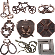 9 Pcs Metal Brain Teaser Puzzles Teaser 3D Steel Puzzle for Adults Unlock Interlocking Puzzle Adult 