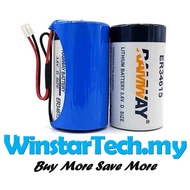 RAMWAY ER34615 D size 3.6V 19000mAh 34615 PLC control system Lithium Li-SOCl2 replacement Disposable