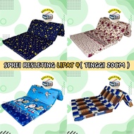 Sarung Kasur Busa Lipat Resleting No 1, 2, 3, 4 Single Tebal 20cm Uk 180x200 160x200 90x200 80x200