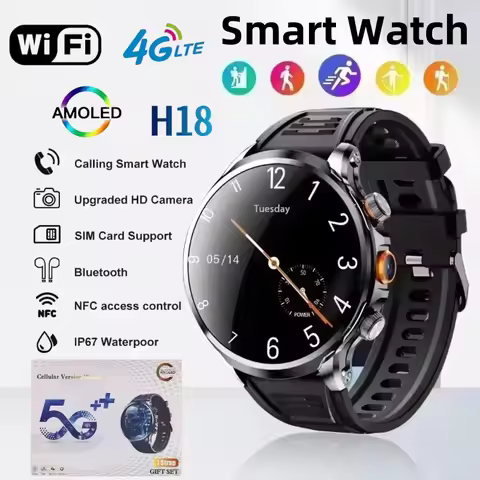 New H18 Smartwatch Men Women GPS WIFI 5G Smart Watch Rotary Camera NFC SIM card App Download 256GB S