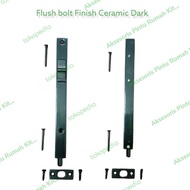 Grendel tanam atau flush bolt pintu kayu 402-200 mm - Ceramic dark