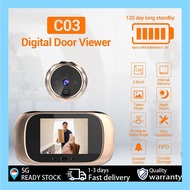 【SG STOCK】Doorbell Viewer 2.8 inch LCD screen night vision camera door monitor peephole camera bell doorbell monitor