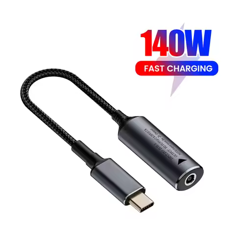 PD 140W DC to Type C Converter 5/9/20V 5.5X2.5 7.4X0.6 Power Adapter Square Mouth Mobile Phone for L