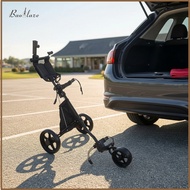 Baoblaze Adjustable Handle Foldable Golf Push Cart Compact 3-Wheel Golf Push Cart Stable Portable fo