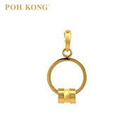 POH KONG 916/22K Yellow Gold Cylinder & Circle Free Cord Pendant