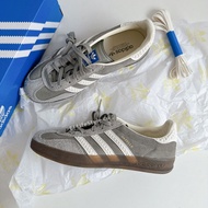 -EJ- ADIDAS GAZELLE INDOOR Cement Gray Suede Caramel Sole Men Women Shoes IF1807
