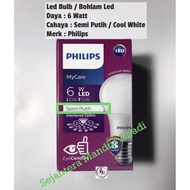 Philips 220V Semi-White 4000K Philips Coolwhite 6w LED Bulb