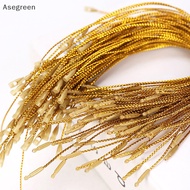 [Asegreen] 100pcs 20cm Gold Silver Rope Fiber Threads Gift Packaging String Christmas Ball Hanging Rope DIY Tag Line Label Lanyard