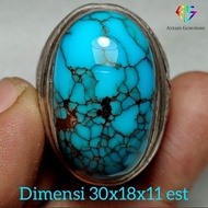 Cincin Natural Batu Pirus Egypt Jumbo Lawasan HQ bkn Persia Tibet