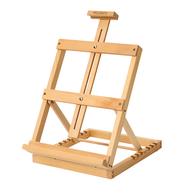 MEEDEN Heavy-Duty Tabletop Studio H-Frame Wooden Easel- Solid Beech Wood Adjustable Artists Desktop
