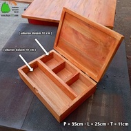 Wooden Box Wooden Box 35x25x11 cm Wooden Box Multipurpose Storage Box