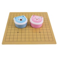Children Go Set 9x9 13x13 Grid Cartoon Bear Theme Kids Educational Chess Board Game Plastic Stone Tr