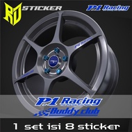 P1 racing rim sticker